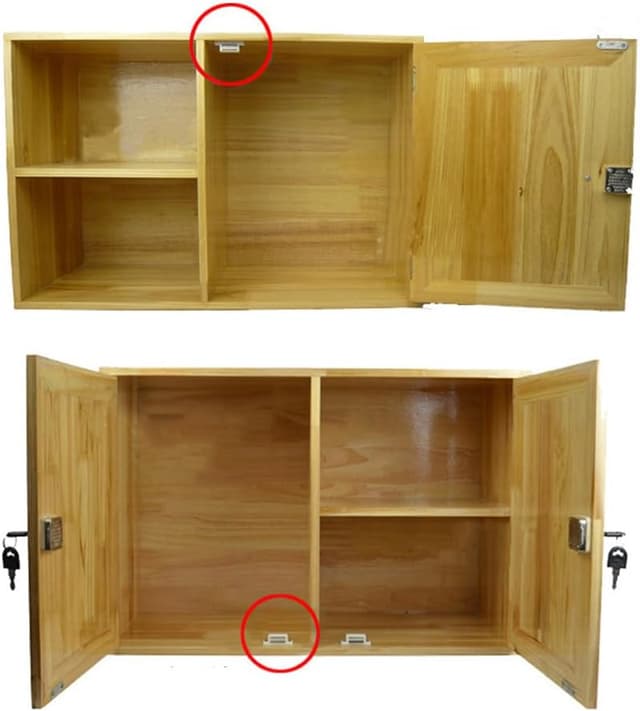 Detalle de Lockimo Magnetic Door Cupboard Door Magnets (White) – 2 Pack for cabinet & drawer closures