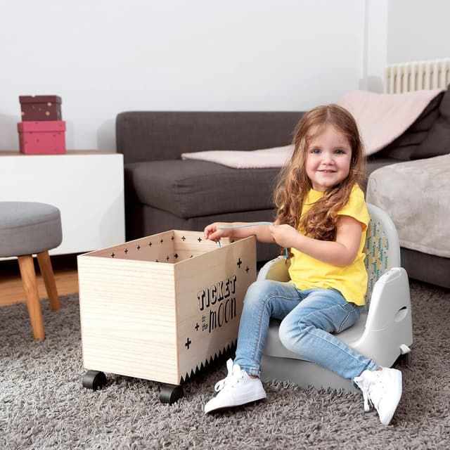 Detalle de Badabulle Rehausseur de chaise enfant Trendy Meal : assise universelle, tablette réglable et pliage compact