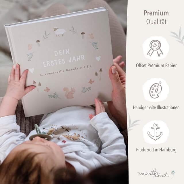 Thumbnail 5 de mintkind Mein erstes Jahr Babyalbum Wald 176 Seiten