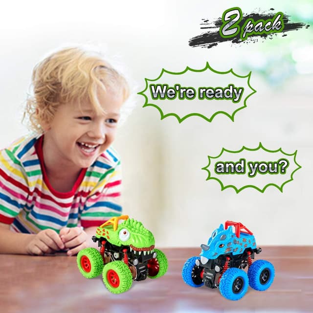 Thumbnail 6 de LODBY Dinosaur Toys Push and Go Truck 2-Pack