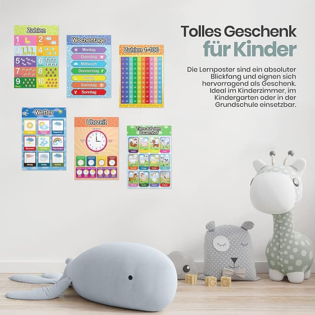 Thumbnail 3 de LIKARTO Lernposter A4 12er Set