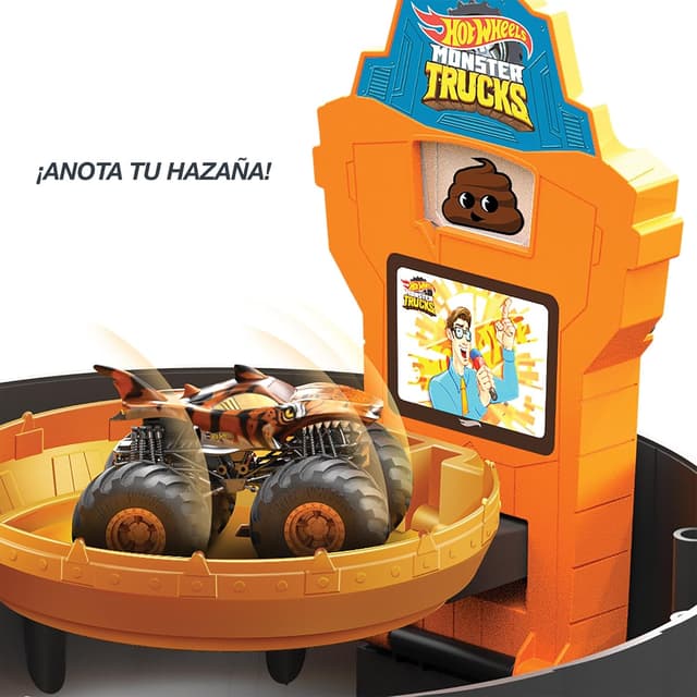 Thumbnail 3 de Hot Wheels Monster Trucks Pista Acrobacias con 3 Vehículos 🚙