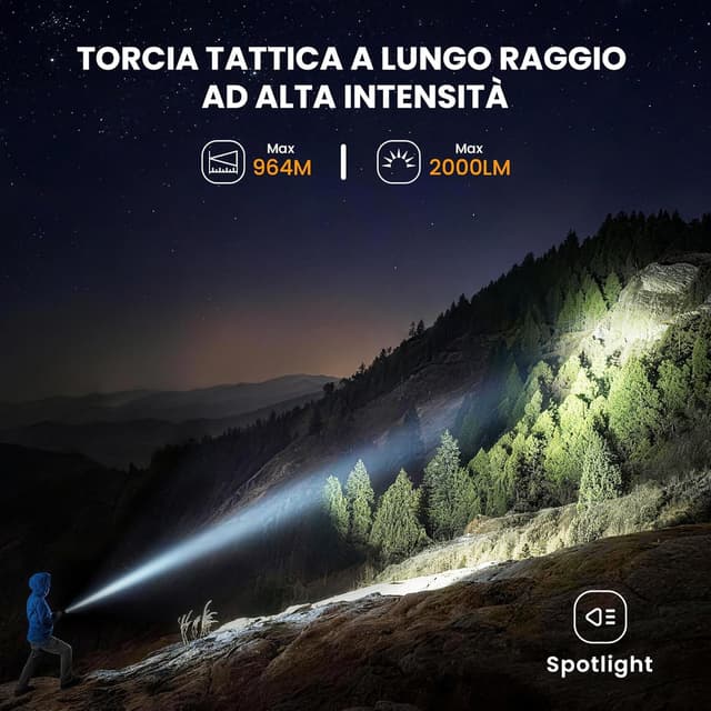 Detalle 2 de Sofirn SF26 Torcia Tattica 2000 lm