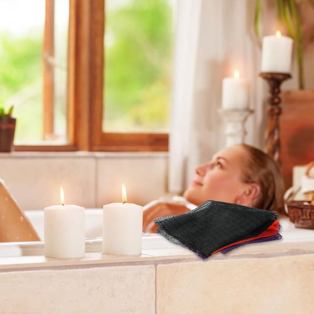 Thumbnail 6 de BDHYYM 3er-Set afrikanische Netzschwämme (African Net Sponge) – Duschschwamm, Peelinghandschuh-Set für Körper & Rücken