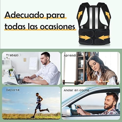 Thumbnail 5 de Corrector de Postura Espalda Mujer y Hombre 🧍♂️ Ajustable Invisible Negro