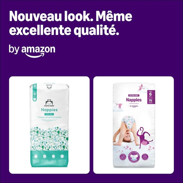 Thumbnail 1 de By Amazon Couches Ultra Absorbantes Taille 6 140 unités