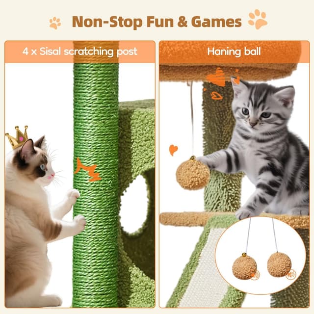 Thumbnail 6 de Taoqimiao Cat Tree 98cm for Indoor Cats