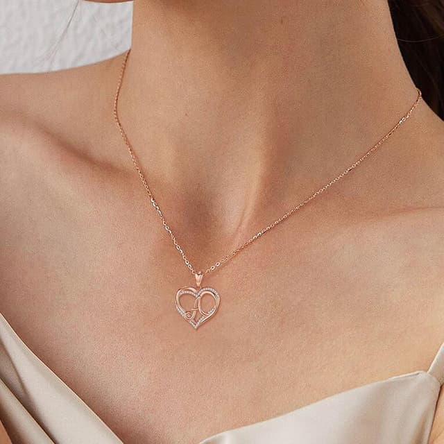 Detalle de INFUSEU Collana Ciondolo Lettera A-Z 20"