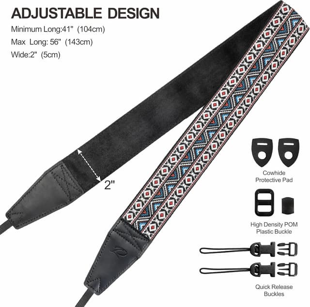 Thumbnail 5 de Padwa Lifestyle Kameragurt 5 cm Vollnarbenleder