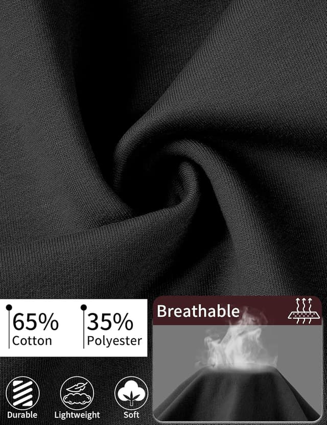 Detalle de Idtswch Long Inseam Men’s Tall Sweatpants (30–40" Inseam) with Pockets, Open-Bottom Joggers