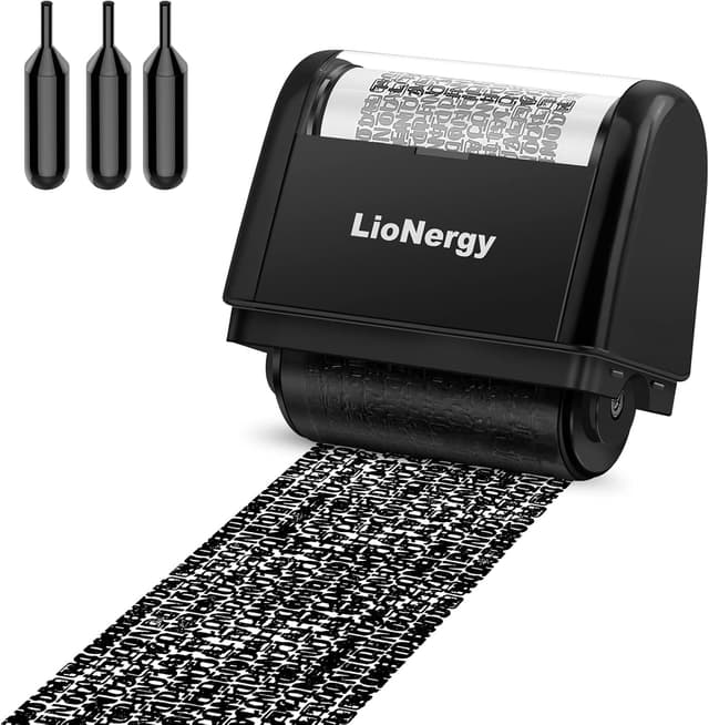 Detalle de Identitätsschutz-Rollstempel LioNergy 1,5-Zoll-Roller Identitätsdiebstahl-Prävention Sicherheitsstempel mit 3 Nachfüllpackungen – Schwarz
Identitätsschutz-Rollstempel LioNergy 1,5-…