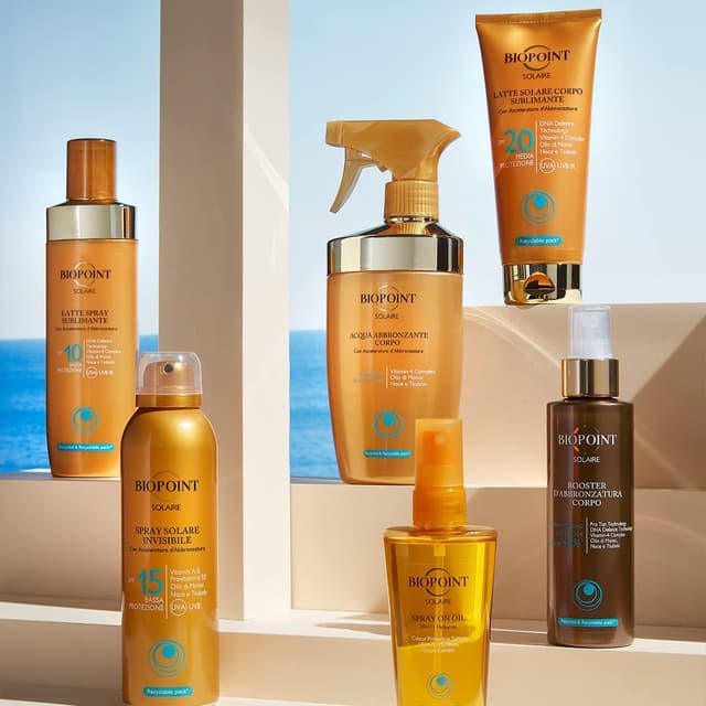 Detalle de Biopoint Solaire Latte Doposole Corpo Sublimante con acceleratore di abbronzatura, azione lenitiva e idratante (400 ml)