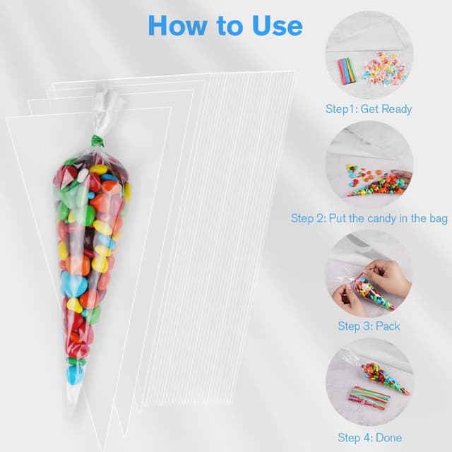 Thumbnail 2 de OFFCUP Süßigkeiten Tüten 16x30cm Transparent