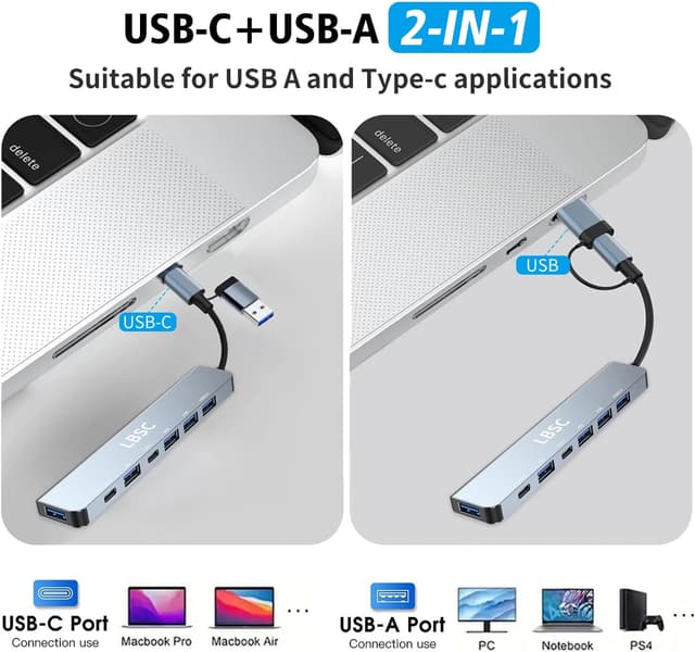 Thumbnail 2 de USB C Hub 7-in-1 USB splitter