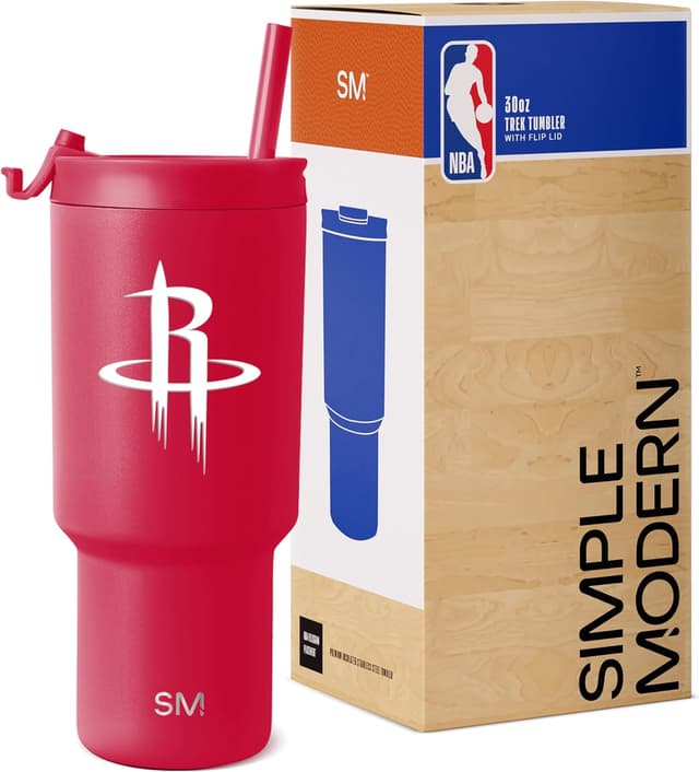 Thumbnail 6 de Simple Modern Officially Licensed NBA 30oz Tumbler (Flip Lid + Straws) — Trek Collection