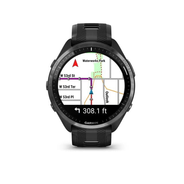 Detalle de Garmin Forerunner 965 smartwatch premium reacondicionado a estrenar (GPS multibanda para running y triatlón)