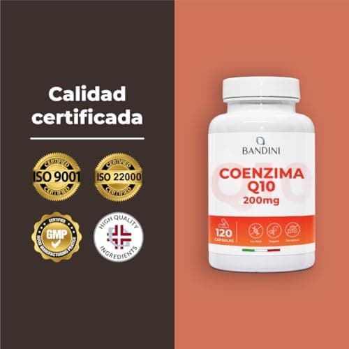 Thumbnail 5 de Bandini® Coenzima Q10 200mg 🍃 Antioxidante Natural, 120 Cápsulas