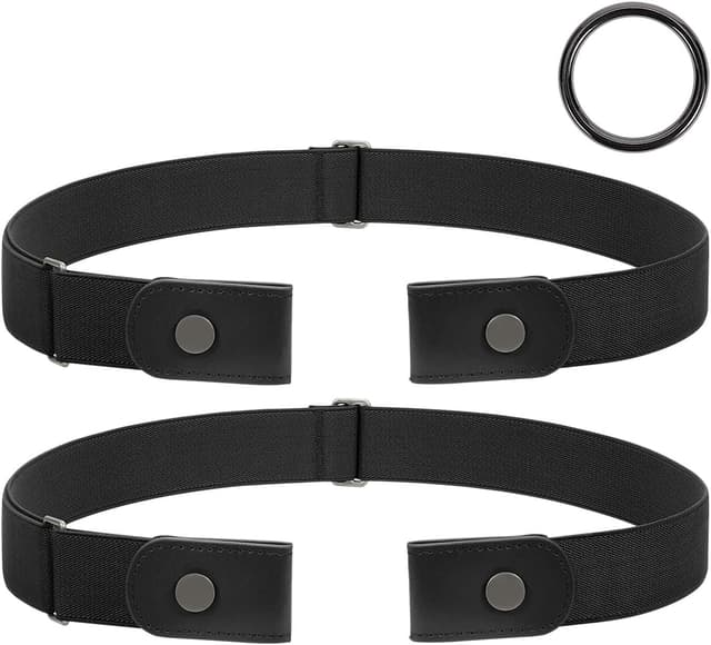 Detalle de JasGood Schnallenloser Gürtel 3,5 cm