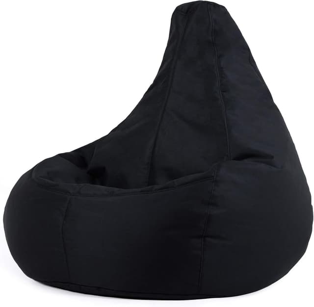 Detalle de Bean Bag Bazaar Dalton Gaming Bean Bag Chair (Black) – Water Resistant Fabric, Indoor & Outdoor Use (Filling Included)