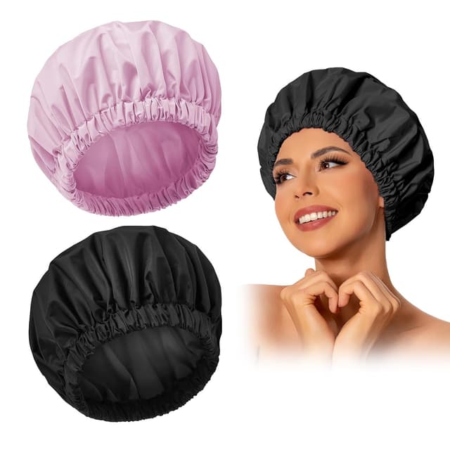 Thumbnail 6 de Reusable Shower Cap Large Waterproof 11in 🌧
