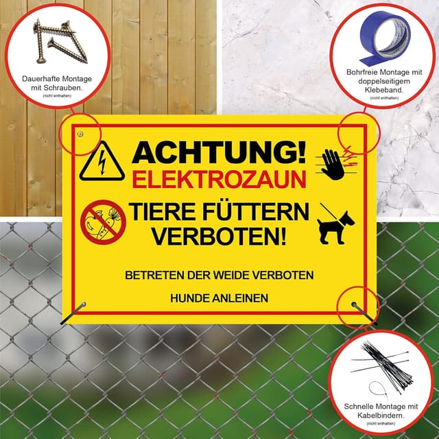 Thumbnail 6 de XXL Elektrozaun-Schild 30 x 40 cm