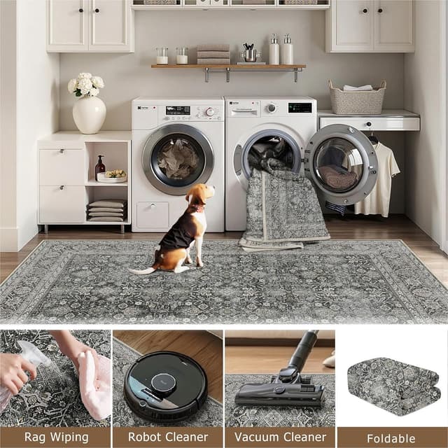 Detalle 2 de HUGEAR Vintage Rug 160x230cm, Black