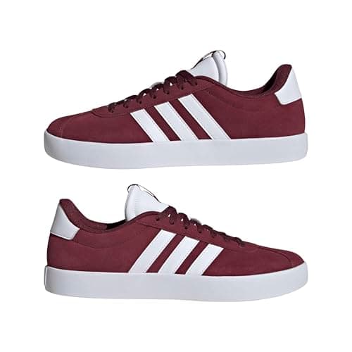 Detalle 2 de adidas Hombre VL Court 3.0 (Shadow Red/Cloud White/Shadow Red) – Zapatillas de piel con amortiguación