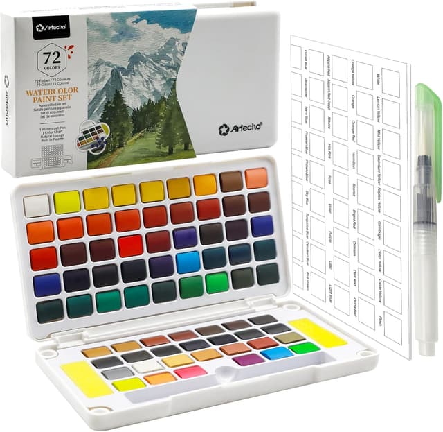 Thumbnail 6 de Artecho Aquarellfarben 36 Farben Set für Künstler 🎨