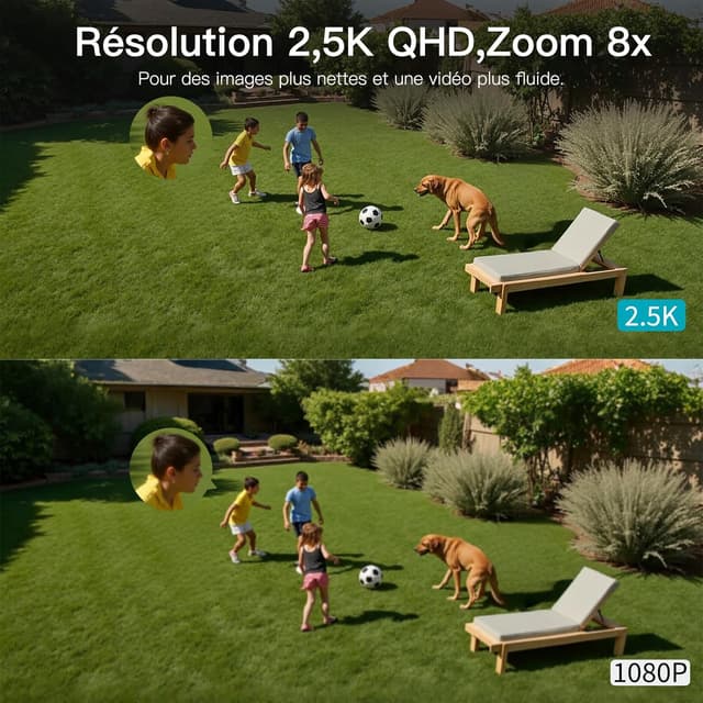 Detalle de Caméra surveillance WiFi extérieure 2,5K