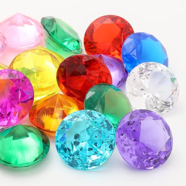 Detalle de DAHI Deko-Diamanten 30 mm für Hochzeit & Feste – transparente Kristallstreudeko (30 Stück)