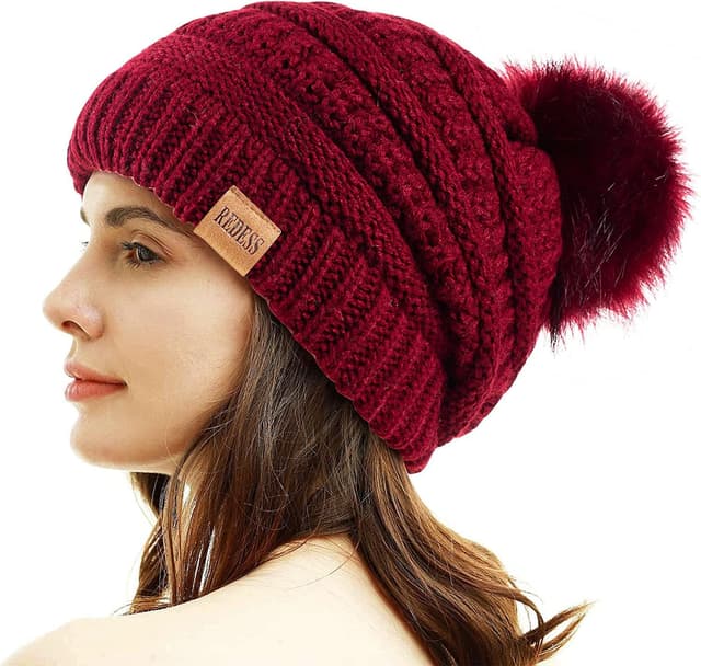Detalle 2 de REDESS Gorro de invierno con pompón 1 talla