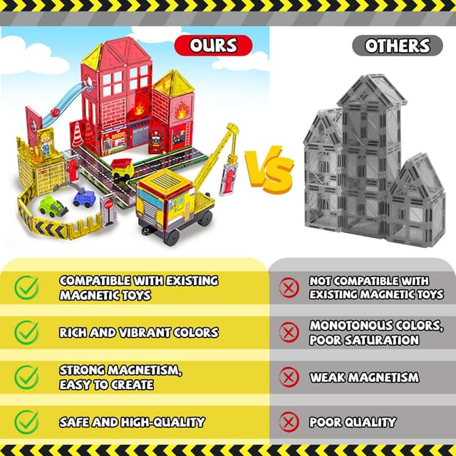 Detalle 2 de Magnetic Tiles 56PCS 🧩