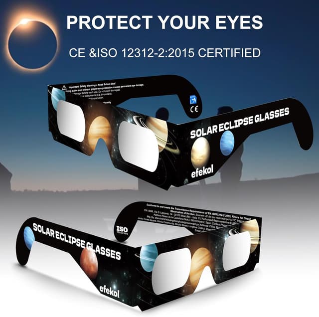 Detalle 2 de Efekol Gafas Eclipse Solar 6 Pack