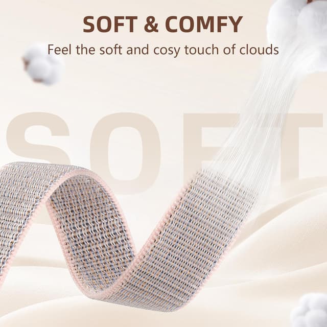 Detalle de CeMiKa Nylon Loop Strap for Apple Watch (40mm/41mm/38mm/42mm) – Pink Sand soft breathable sports band