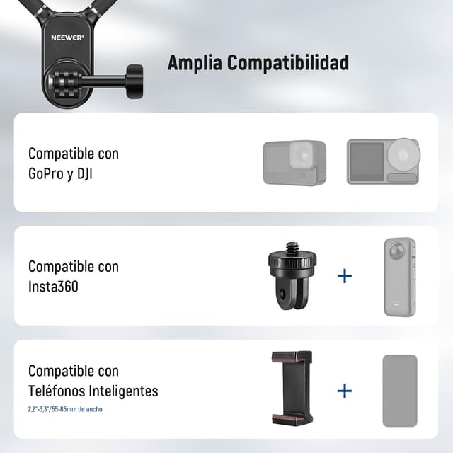 Thumbnail 7 de NEEWER GP15 Soporte Magnético Cuello para Cámaras de Acción 📸