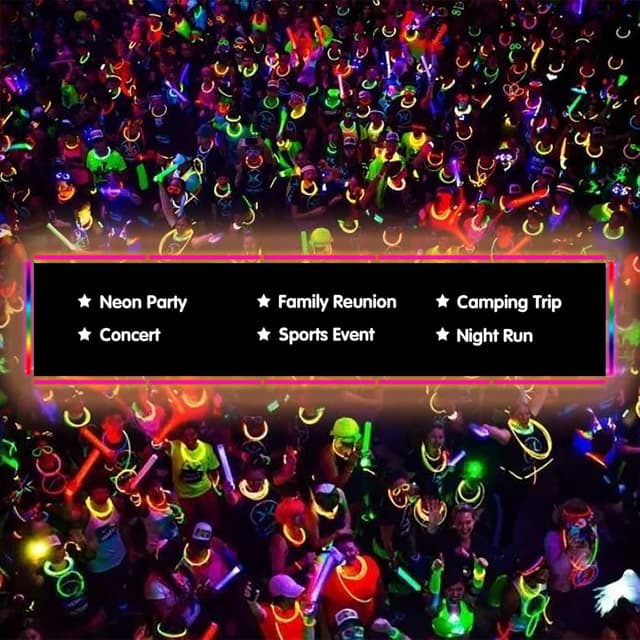 Thumbnail 6 de MOSSNDAR Knicklichter Party Set 100 Stück