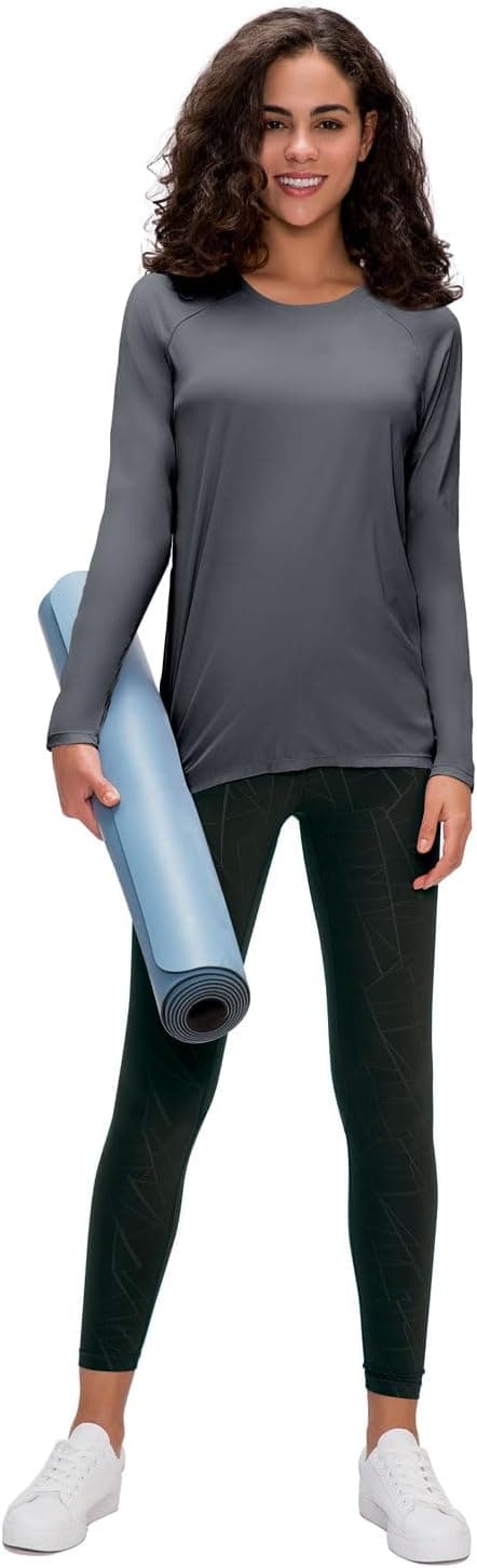 Detalle de Damen 3er-Set Langarmshirt von (Marke nicht angegeben) – UPF 50+ Funktionsshirt mit Schnell trocknender, atmungsaktiver Sportbekleidung