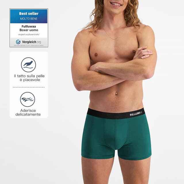 Detalle 2 de Fullluwaa Boxer uomo 10 pezzi cotone