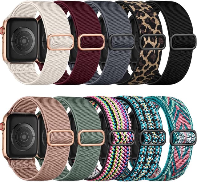 Detalle de Maledan 10 Pack Elastic Apple Watch Straps 40mm
