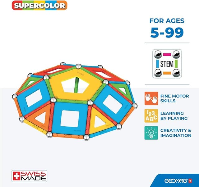 Thumbnail 2 de Geomag Supercolor: Juguete Magnético Verde de Bloques Reciclados 🟢