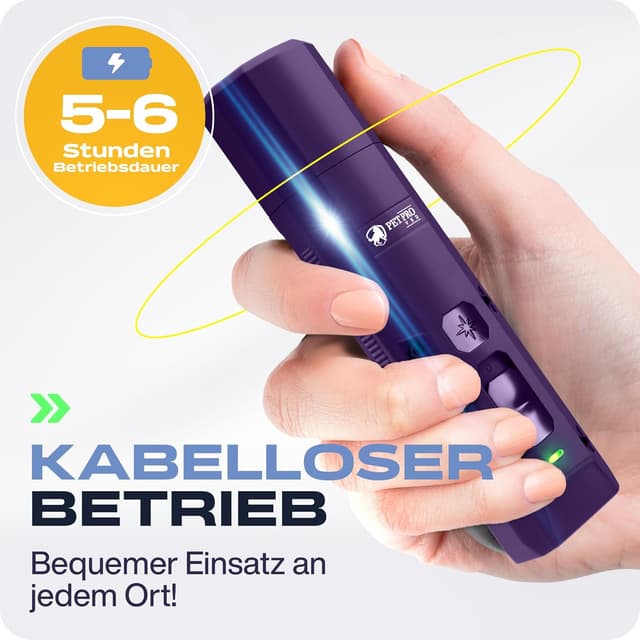 Detalle de PETPROVED elektrischer Krallenschleifer für Hunde mit LED-Licht – kabellos, mit 2 Schleifgeschwindigkeiten