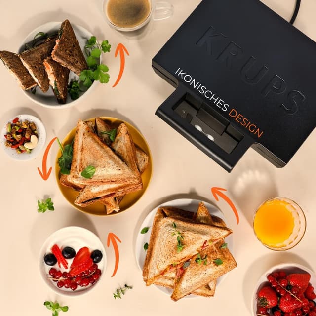 Detalle 2 de KRUPS FDK461 Sandwichmaker 850 W 🍞