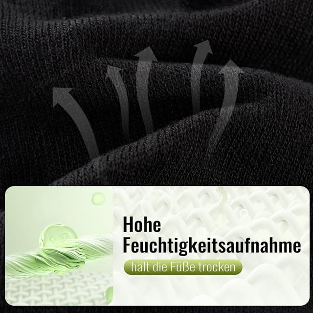 Detalle 2 de SukModen 12/24 paires de chaussettes sneaker en bambou (unisex) : demi-chaussettes renforcées anti-odeurs