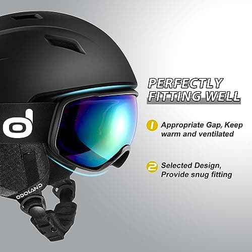 Thumbnail 8 de Odoland Ski Helmet and Goggles Set Snow Helmet