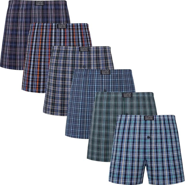 Detalle de JupiterSecret Boxershorts Herren 6er Pack Baumwolle