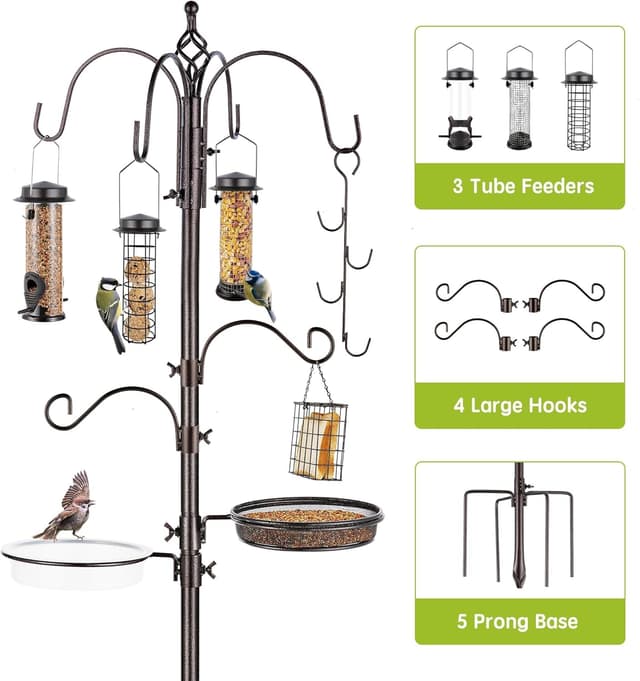 Detalle 2 de MIXXIDEA Bird Feeder Station Kit 238 cm pole