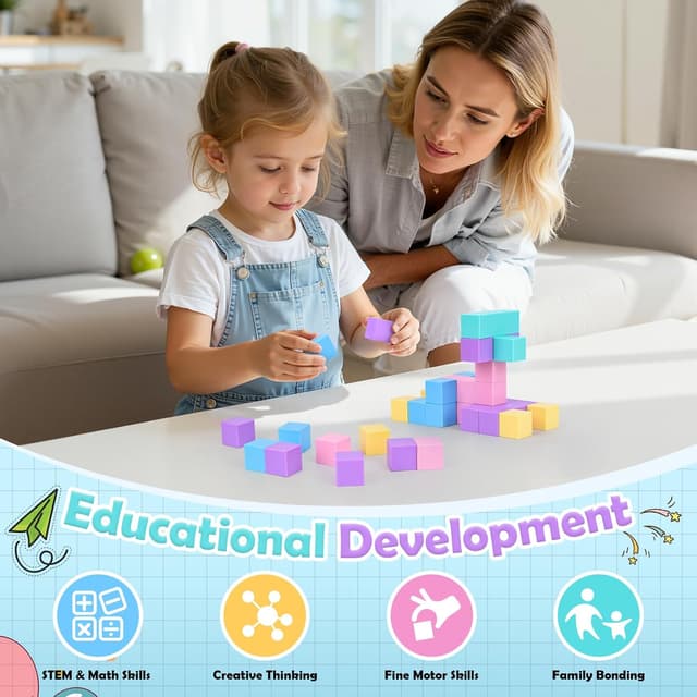 Thumbnail 6 de Jeu de construction magnétique Ouxayapl – 45 pièces pour enfants dès 3 ans