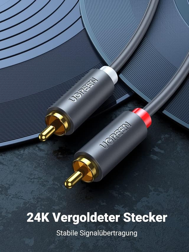 Detalle 2 de UGREEN Cinch Kabel 2M Stereo Audio Kabel auf 2RCA