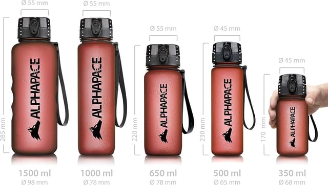 Detalle de ALPHAPACE borraccia ermetica senza BPA con scomparto per frutta o aromi (350/500/650/1000/1500 ml)