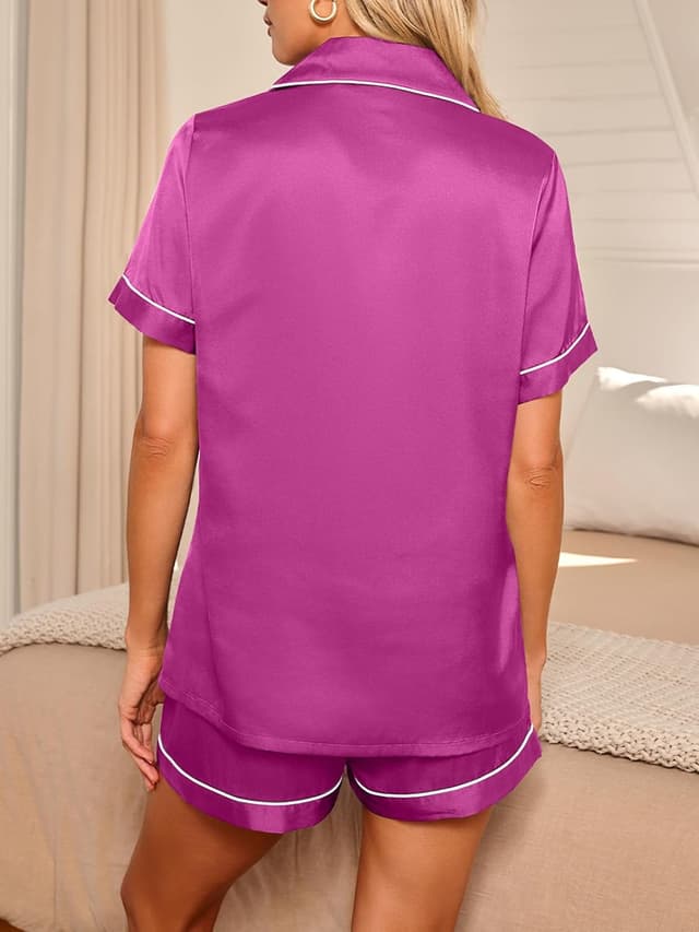 Detalle 2 de LILLUSORY Silk Satin Pajama Set 2-piece sleepwear